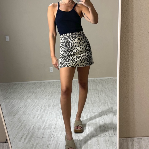 Sea New York Leopard Mini Skirt - Picture 1 of 13